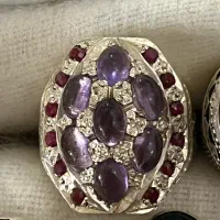 انگشتر جواهری یاقوت و امیتیس