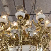 همه رقم لوستر برنزی