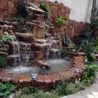 اجرای تخصصی آبنما آتشدان پرده آب بارانی|مصالح و تجهیزات ساختمان|یزد, |دیوار