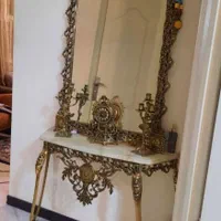 آینه و شمعدان برنز اصل