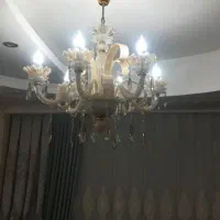 یک جفت لوستر نو کریستالی هرکدام 6شاخه|لوستر و چراغ آویز|زنجان, |دیوار