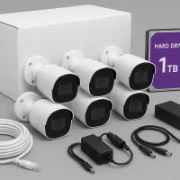 پکیج امنیتی ۶ عددی دوربین مداربسته (آماده نصب)