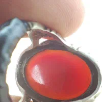 انگشتر نقره با عقیق سرخ یمنی 925|جواهرات|خوی, |دیوار