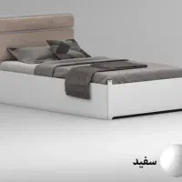 تخت خواب تک‌نفره سفید ملامینه و ام‌دی‌اف عمده|تخت و سرویس خواب|بوشهر, |دیوار