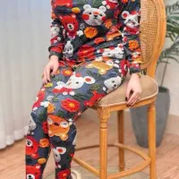 ست بلوز شلوار مخمل سه بعدی ترند سال|لباس|ری, اقدسیه|دیوار