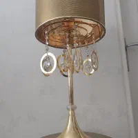 آباژور آباژر کنار سالنی طرح لوستری ست طلایی شیک|چراغ خواب و آباژور|قم, عمار یاسر|دیوار