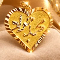پلاک طلا قلبی محمدجواد وزن 1.180 گرم عیار 18