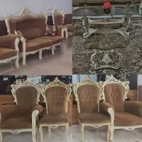 مبلمان ۹ نفره با گل میز و میز
