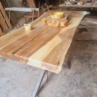 میز چوبی روستیک ناهار خوری جلومبلی عسلی تخته سرو|میز و صندلی غذاخوری|ری, بازار گل خاوران|دیوار