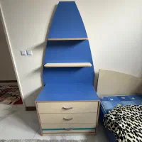 تخت یکنفره همراه با کمد