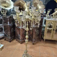 فروش آباژور برنزی فرشته ۲ گل ۱۶ شعله اقساطی