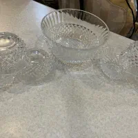 ست اجیل خوری و پیاله کریستال اصل