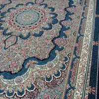 فرش شیردل،۲تخته ۱۲متری سرمه ای زمرد مشهد اصل