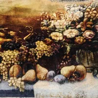 تابلو فرش دستباف گل برجسته ۶۰*۱۰۰ تبریز