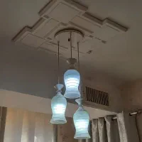 لوستر سه شاخه سفید|لوستر و چراغ آویز|کرج, بنیاد|دیوار