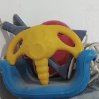 تعدادی لوازم کودک .سرسره.کریر.روروک.تاب وغیره