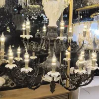 لوستر برنز طرح سیاه سوخته فرانسوی|لوستر و چراغ آویز|تبریز, |دیوار