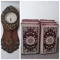 6عددپُشتی ازجنس پنبه ویک ساعت دیواری بدون ایراد