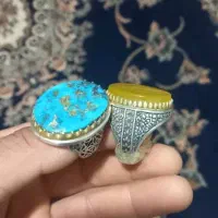 دو عدد انگشتر، فیروزه اصل نیشابور و شرف شمس