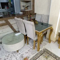 میز ناهار خوری و مبلمان 7 نفره درحد