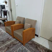 دو عدد مبل راحتی بغل حصیری