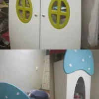 تخت و کمد کودک تمام ام دی اف روکش وکیوم