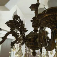 لوستر ۱۰ شعله برنجی