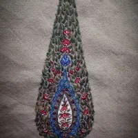 تابلو پته سروناز و گلدان