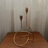 جا شمعی استیل طلایی