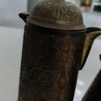 قهوه جوش برنجی دسته چوبی