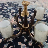 لوستر چهار شاخه چوبی