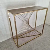 میز کنسول مدرن فلزی|بوفه، ویترین، کنسول|سراب, |دیوار