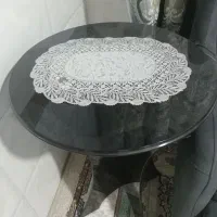 میز‌عسلی‌10‌میل‌دودی‌‌شیشه‌ای