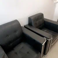 مبل اداری صندلی تک نفره چرمی 2 عدد
