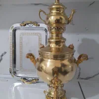 سماور برنز بهمراه سینی