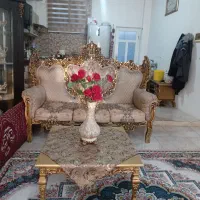 یکدست مبل هفت نفره سالم با میز وسطو یه دونه عسلی|مبلمان خانگی و میز عسلی|قائم‌شهر, |دیوار