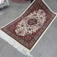 فرش دستباف (بساک) ۲ متری بیجار ۵۰ رج گل ابریشم|فرش|مشکیندشت, |دیوار