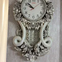 ساعت دیواری سلطنتی با طرح گل و منبت