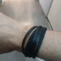 دستبند چرم  مردانه