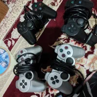 دسته ps2 پلی استیشن ۲ دو کابل تصویر پلی استیشن دو