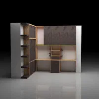 سفارشی سازی چوبلی ام دی اف هایگلاس کابینت کمد|کتابخانه، شلف، قفسه‌های دیواری|نورآباد ممسنی, |دیوار