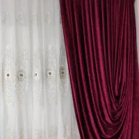 والان مخملی و پرده توری