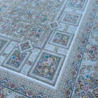 جفت ۹متری ۱۲۰۰ شانه طرح گلخانه طوسی بژ|فرش|اراک, |دیوار