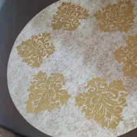رومیزی مخمل پتینه نو نو ۵ تیکه|پرده، رانر، رومیزی|مشهد, ایمان|دیوار