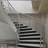 نرده استیل،پله فلزی،نرده شیشه ای