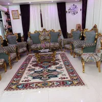 مبل سلطنتی نه نفره همراه با میز نهارخوری 4نفره