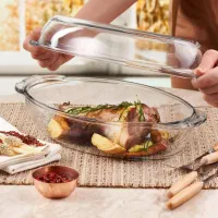 قابلمه پیرکس بورجام دسته دار بیضی