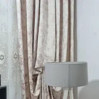 پرده .تور گل برجسته و دستک پتینه|پرده، رانر، رومیزی|مشهد, عسگریه|دیوار