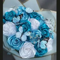 دسته گل روبانی