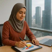 طراح گرافیک در دفتر مدیریت پیج‌